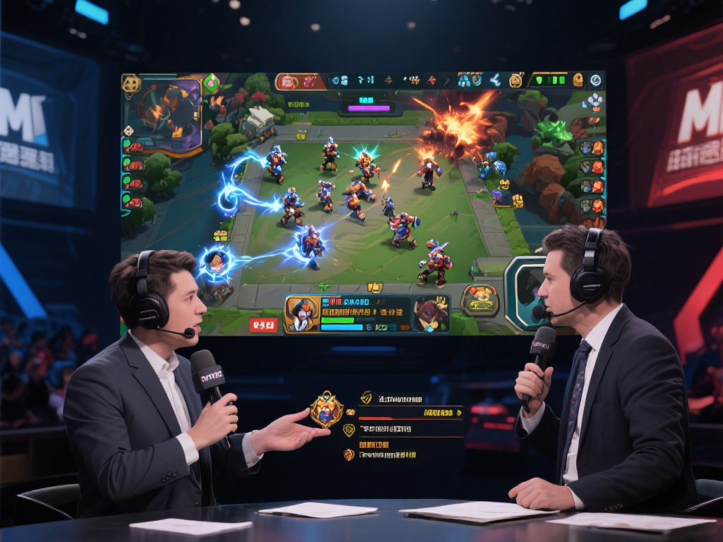 例如，在一场MOBA游戏中，解说员在激烈的团战时不